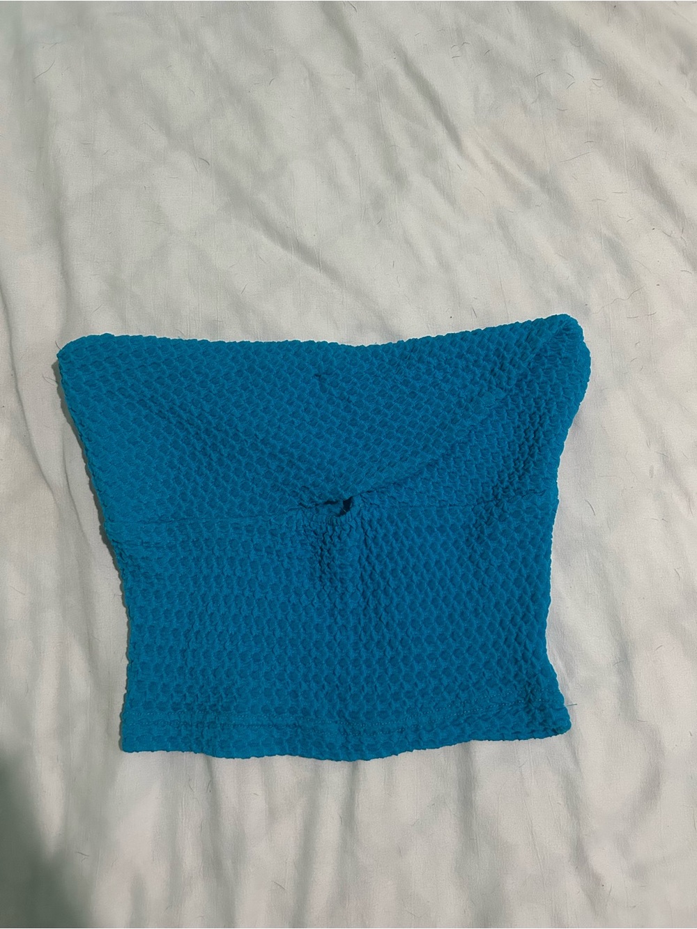 Women’s Textured Strapless Tube Top - Blue